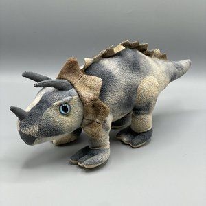 Fun Stuff Triceratops Dinosaur 14" Plush Stuffed Animal Jurassic Toy Tie-Dyed